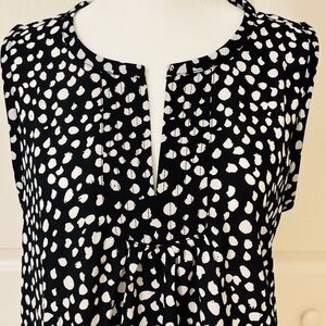 LOFT Polka Dot Sleeveless Blouse NWT Sz Small